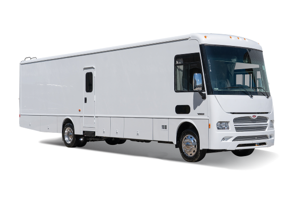 white commercial vehicle exterior